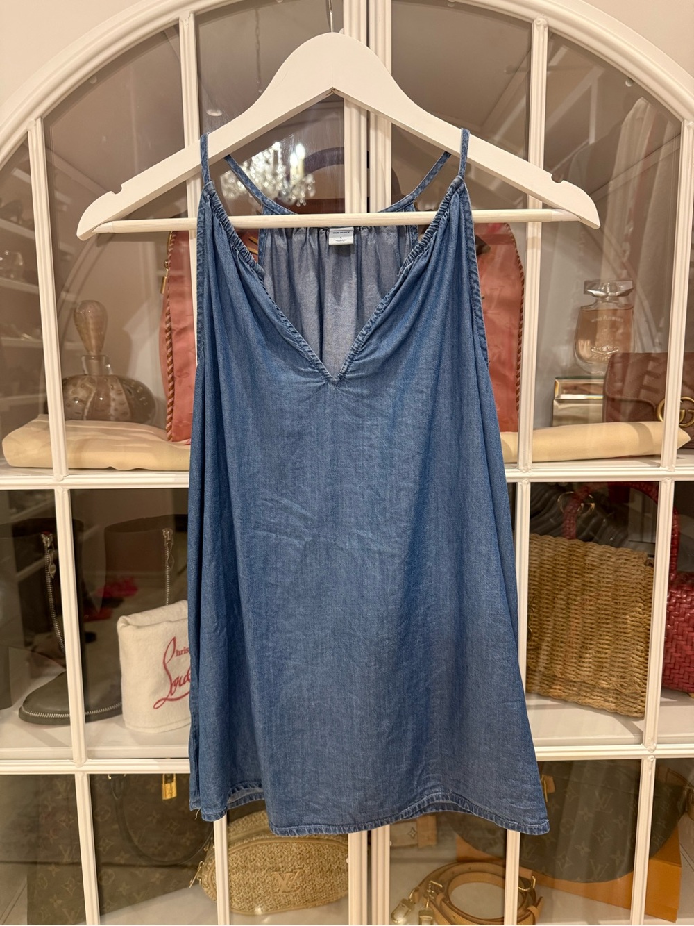 Old Navy Light Denim Blue Chambray Cami Top